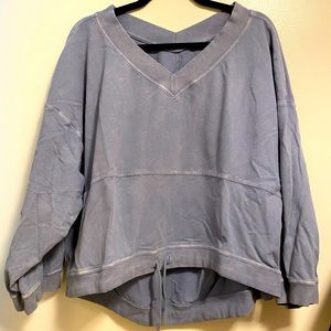 Lululemon blue acid wash off the shoulder sweatshirt M/L